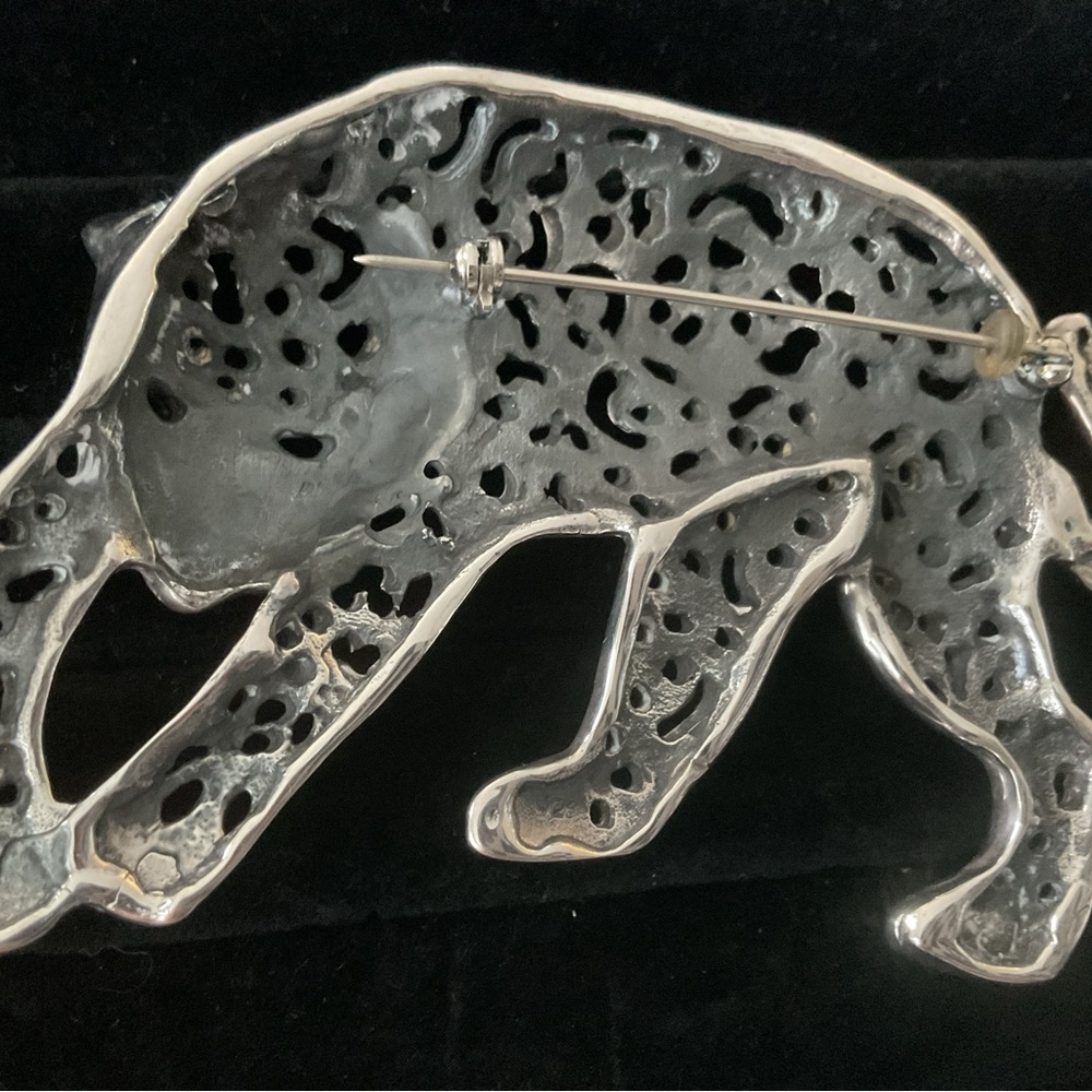 Emilia Castillo Silver Leopard Brooch - Picture 6 of 6